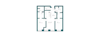 a floor plan of a home with an open floor plan with a bedroom and a