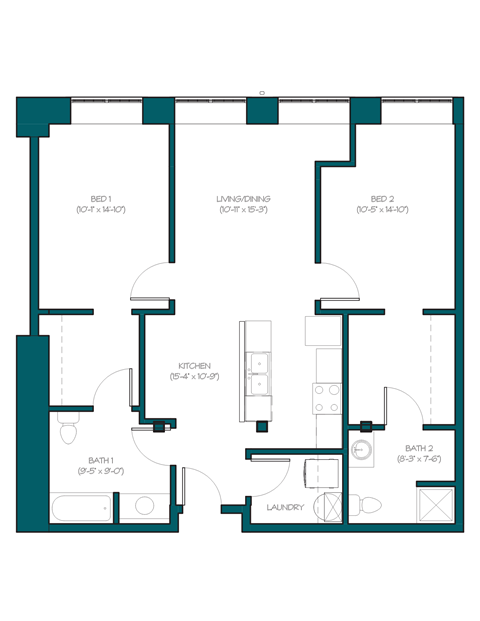 a blueprint of a floor plan of a house