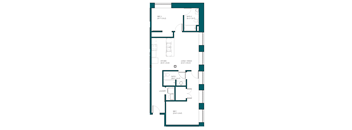 a floor plan of a unit with a bedroom and a bathroom