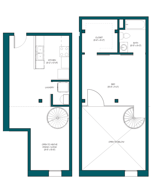 blueprint of floor plans for a small house
