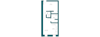 blueprint of a floor plan for a small apartment