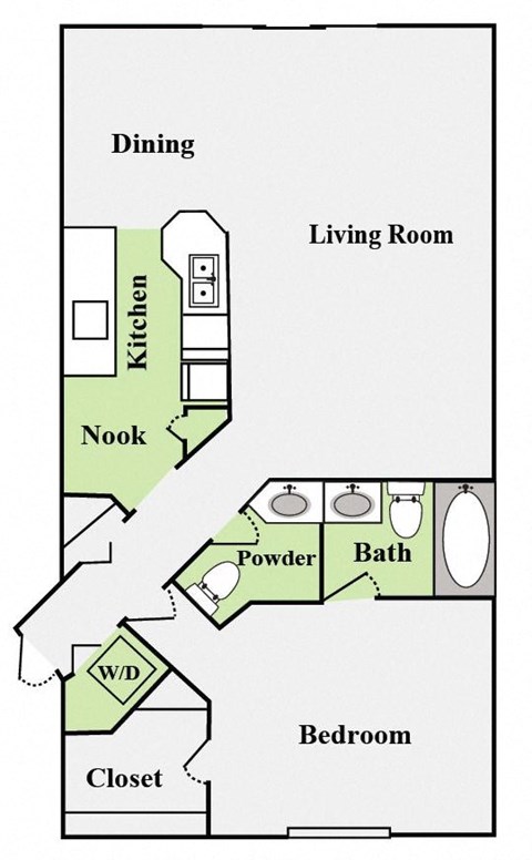 a floor plan of a house with bedrooms and a living room