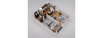 1BR, 1BA - 647SF