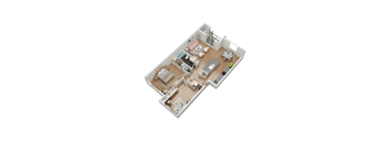 a conceptual drawing of the first floor of a house