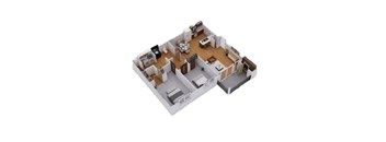 a floor plan of a house with a bedroom and a living room