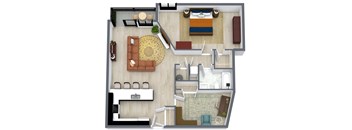 Delaware View - 1 Bedroom + Den w/ Balcony