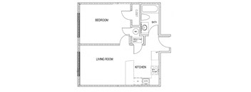 1 Bedroom, 1 Bathroom