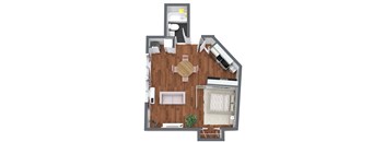 Studio, 1 Bath