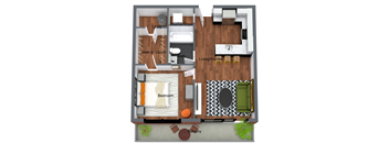 1 Bedroom w/ Balcony