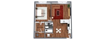 1 Bedroom Standard - 3D
