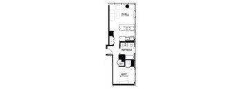 a floor plan of a small house with a loft