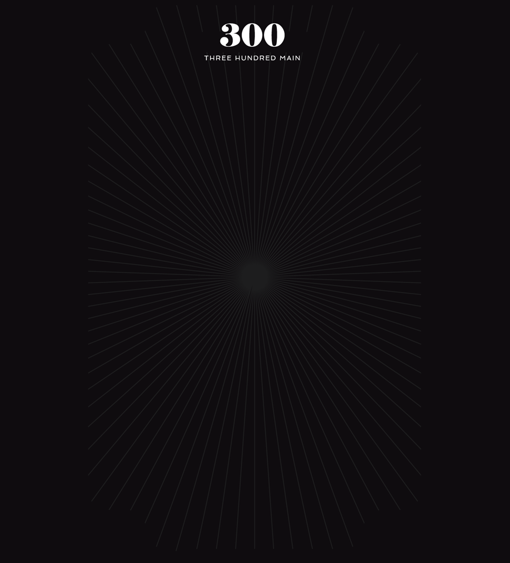 a brochure with a black background and white lines