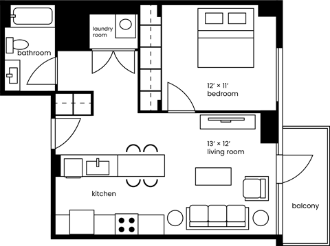a floor plan of a small house