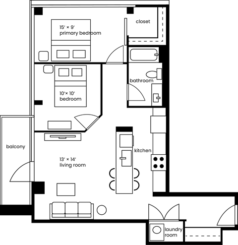a floor plan of a bedroom house