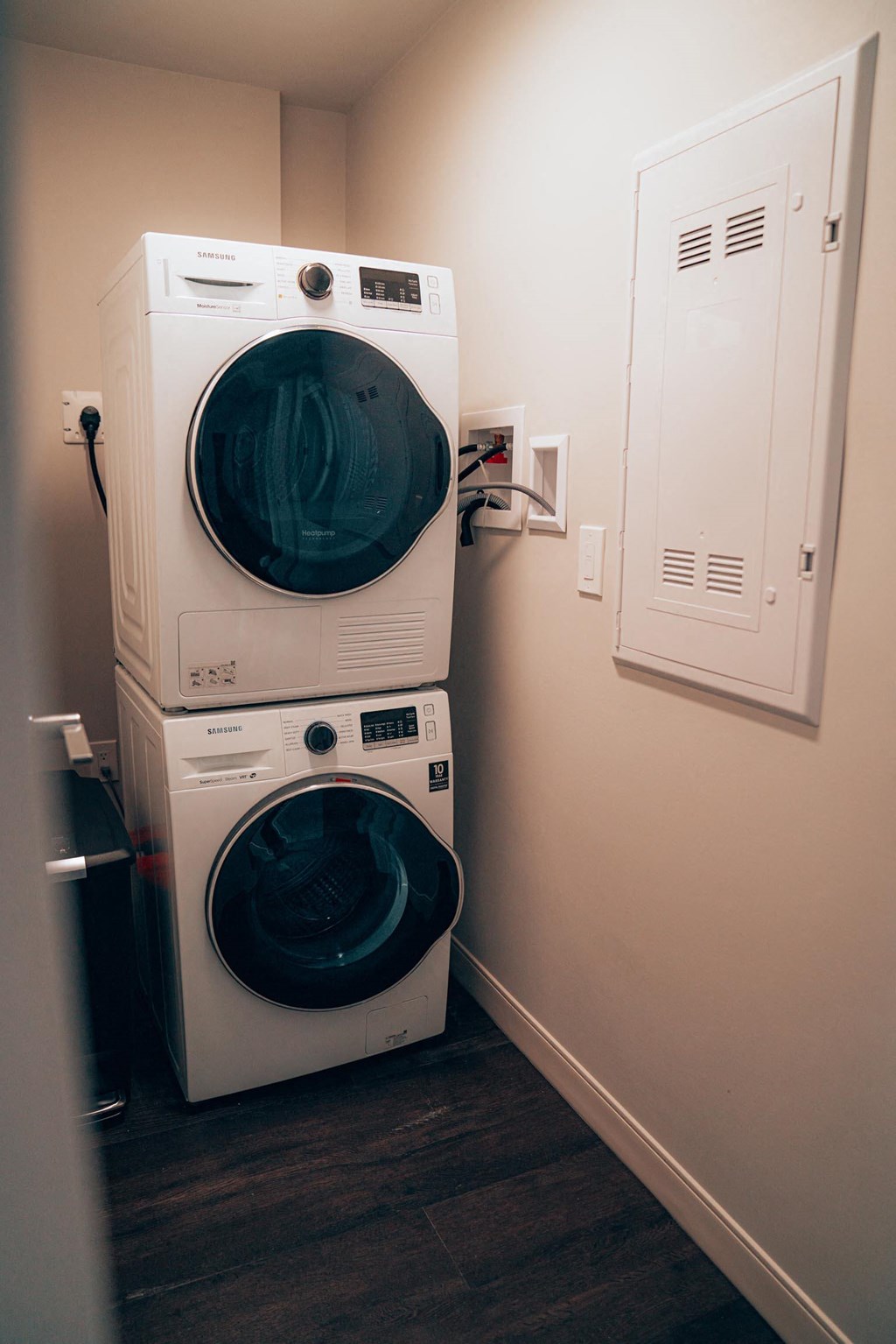 a washer and dryer in the laundry room