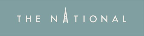The National logo on a teal background.