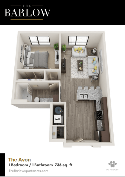 the avon floor plan 1 bedroom 1 bathroom
