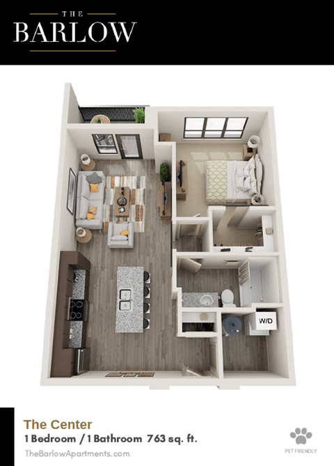 a 1 bedroom floor plan | the berkeley | apartment homes