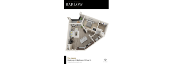 the lewis 1 bedroom floor plan with 1 bath