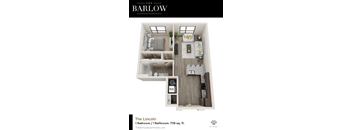 a 1 bedroom floor plan | the lincoln at towne square