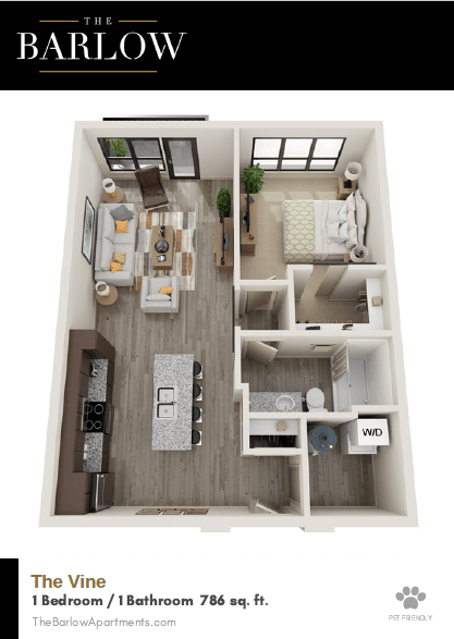 a 1 bedroom floor plan | the vineyards at hammock ridge