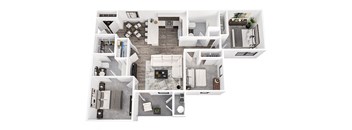 3 bed Floor Plan at Union at Wiley, Cedar Rapids, 52404