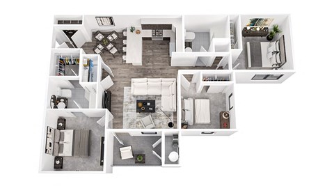 3 bed Floor Plan at Union at Wiley, Cedar Rapids, 52404