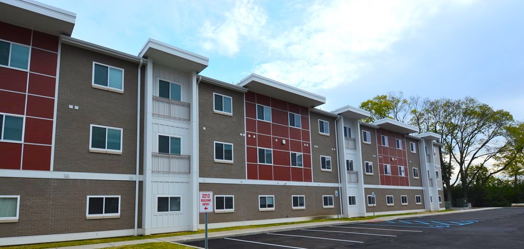 Apartment Building Exterior at Union at 16th, Indianapolis, IN