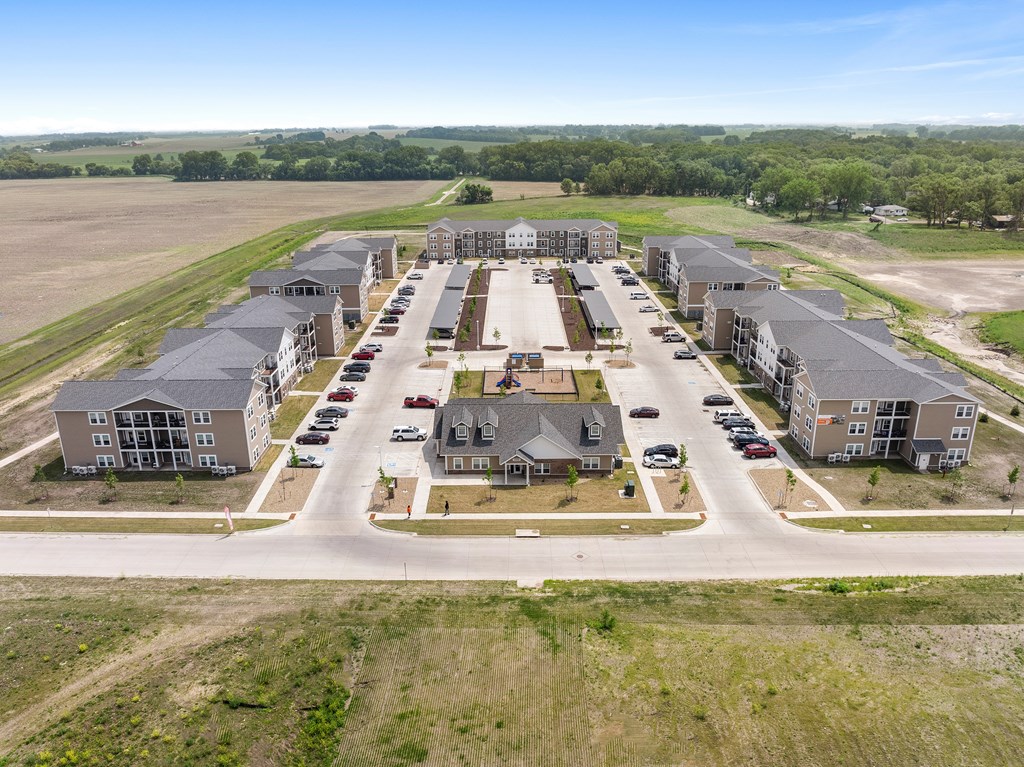 Drone Community Viewat Union at North Crossing, Iowa, 50703