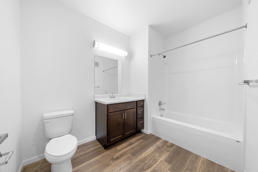 Bathroom With Bathtub at Union at the Loop, Lawrence, 66046