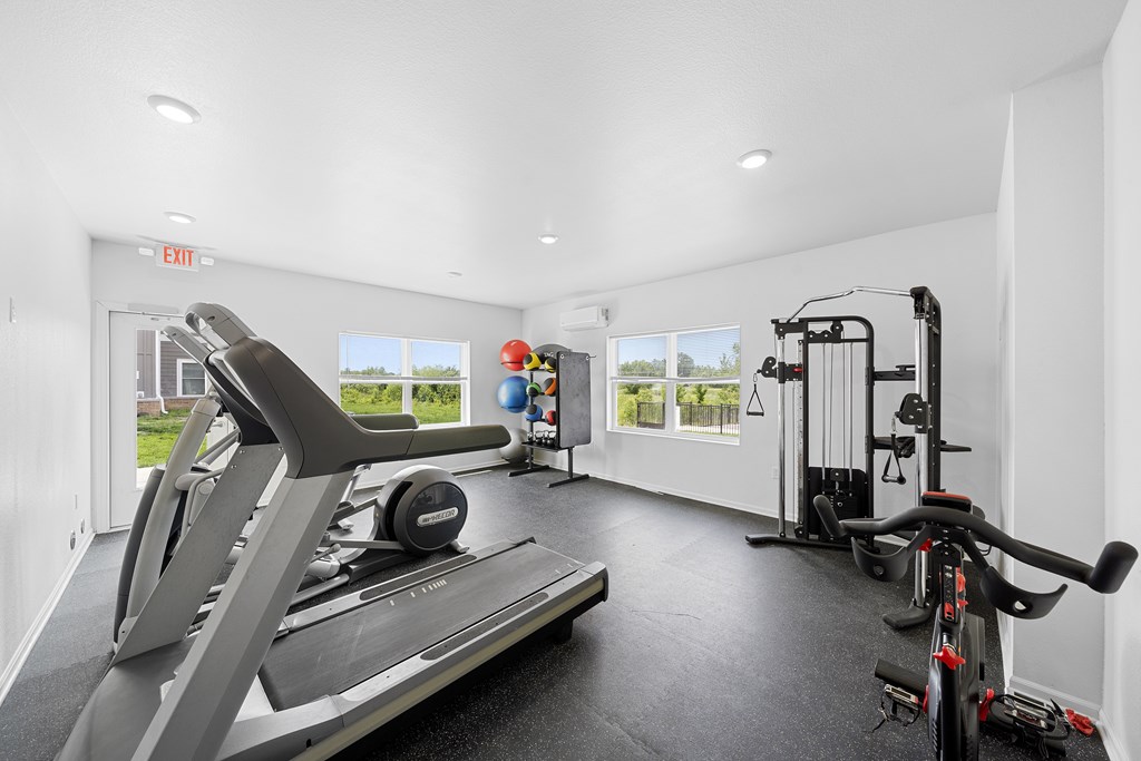 Gym at Union at the Loop, Lawrence