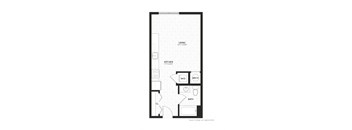 Unit B0-1E Floor Plan at The Annex of Bloomington, Bloomington, 47401