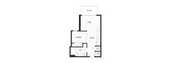 Unit B0-2W Floor Plan at The Annex of Bloomington, Bloomington, 47401