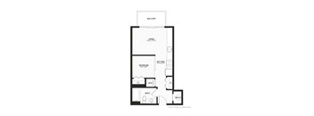 Unit B0-4W Floor Plan at The Annex of Bloomington, Indiana