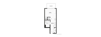  Unit B0-6W Floor Plan at The Annex of Bloomington, Bloomington, IN, 47401