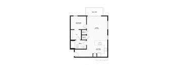 Unit B1-6E Floor Plan at The Annex of Bloomington, Bloomington, Indiana