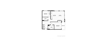 Unit B2-1W Type A Floor Plan at The Annex of Bloomington, Bloomington, 47401