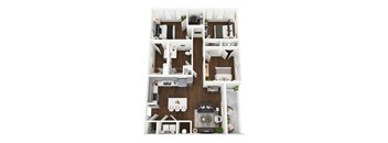 3 Bedroom floorplan at Union at Bluffs Run, Council Bluffs, IA