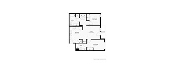 2 bed 2 bath floorplan at Union at Rivers Edge Apartments, Iowa, 50315