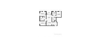 3 bed 2 bath floorplan at Union at Rivers Edge Apartments, Iowa, 50315