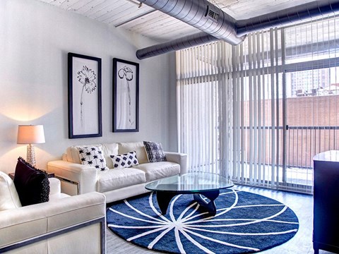 Modern Living Area at 222 Saratoga, Baltimore, MD