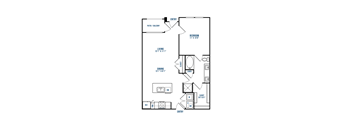 A1 Floorplan at The Link at Twin Creeks Apartments, Allen, TX 75013