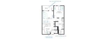 1 bed 1 bath A2A Floor Plan at Regatta Sloans Lake, Denver, CO