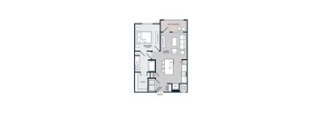 A2 Floor Plan at The Bridge at McKinney, McKinney, 75069