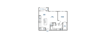 A3 Floorplan at The Link at Twin Creeks Apartments, Allen