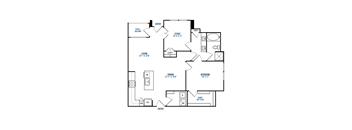 A6 Floorplan at The Link at Twin Creeks Apartments, Allen, TX 75013