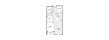 A black and white image of a house floor plan.