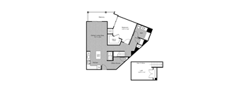 1 bed 1 bath L at Metro 303, Hempstead
