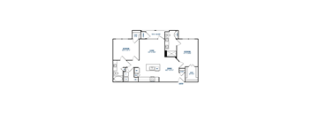 B1 Floorplan at The Link at Twin Creeks Apartments, Allen, 75013