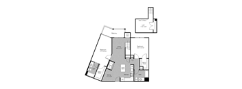 2 bed 2 bath Q at Metro 303, Hempstead